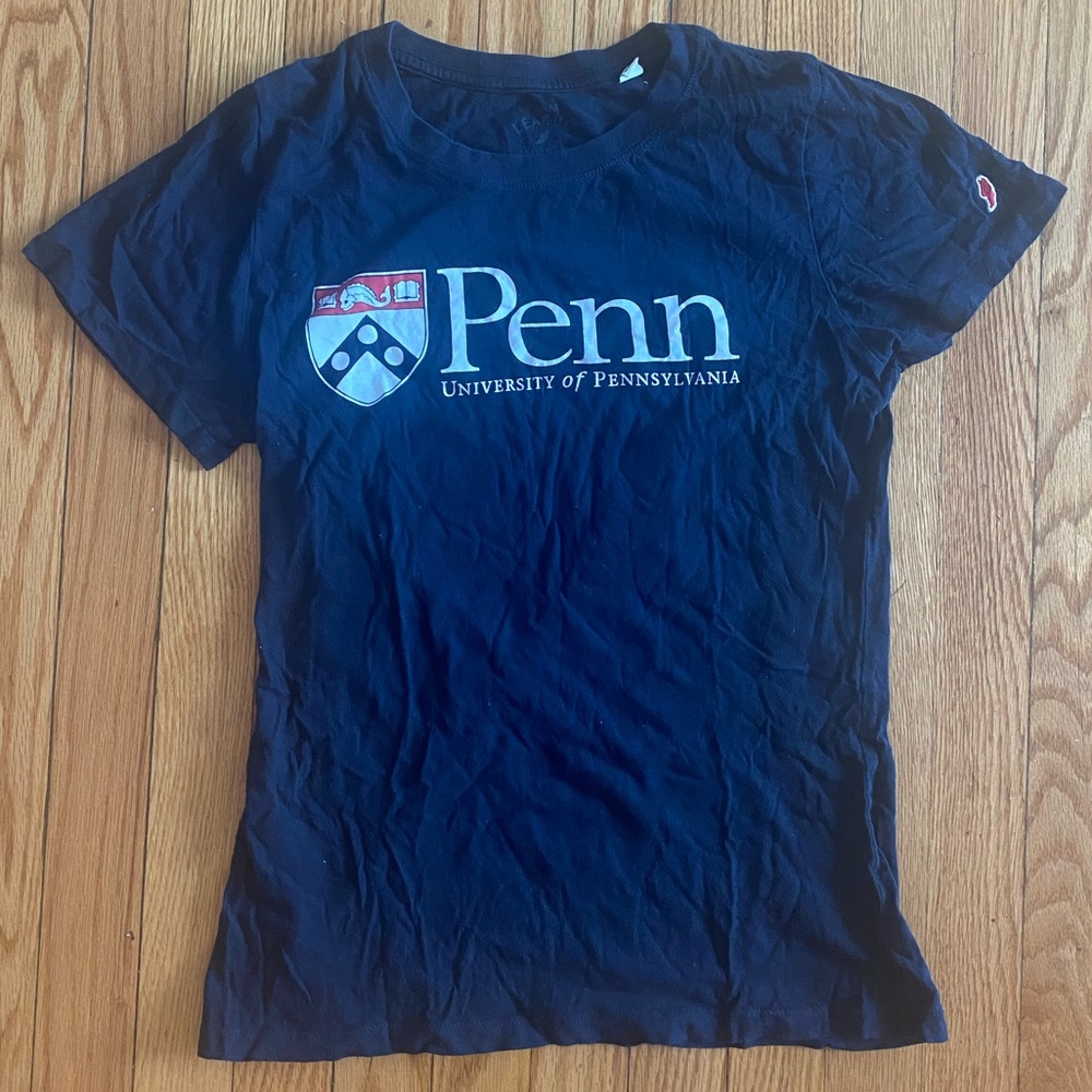 Navy Blue University of Pennsylvania Crest T-Shirt